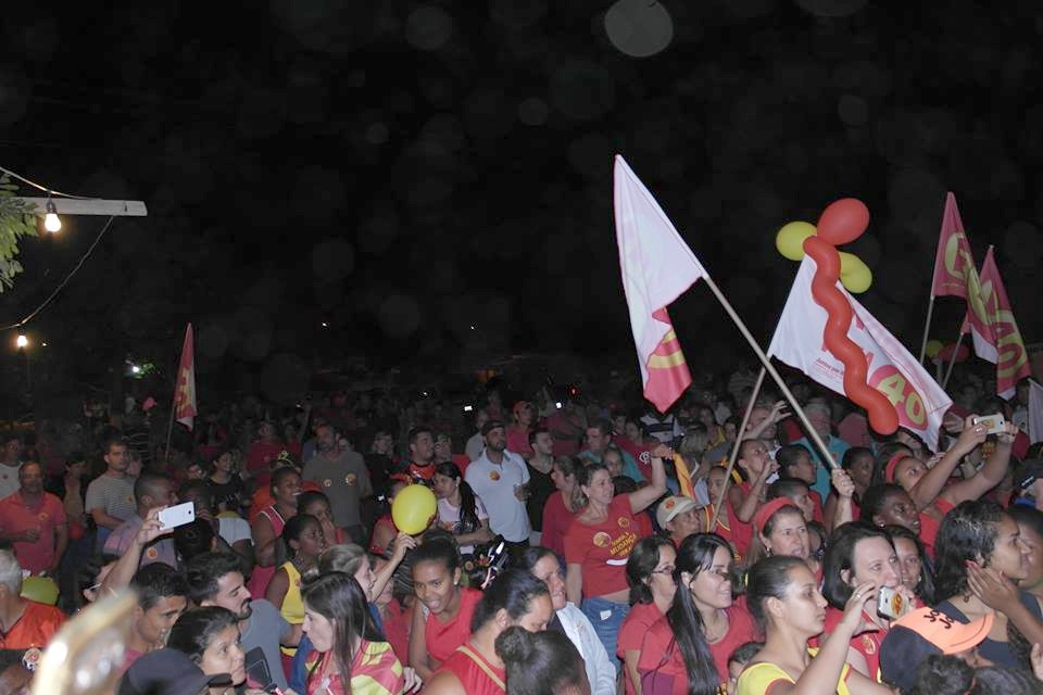 Manifestação de Zé Maria ontem em Conceição.