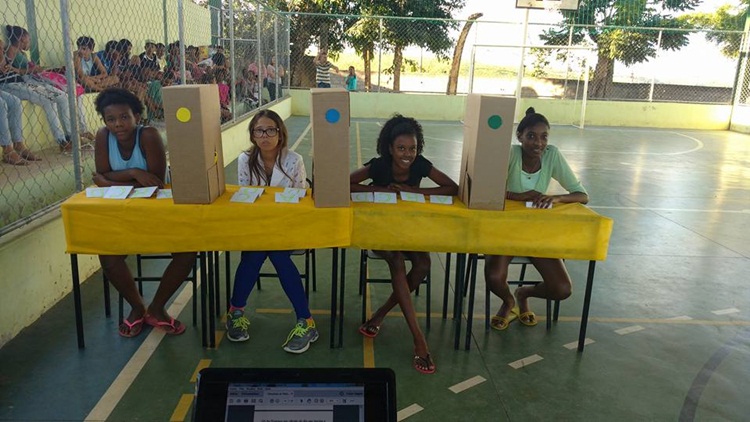 Finalistas durante a Olimpíada.